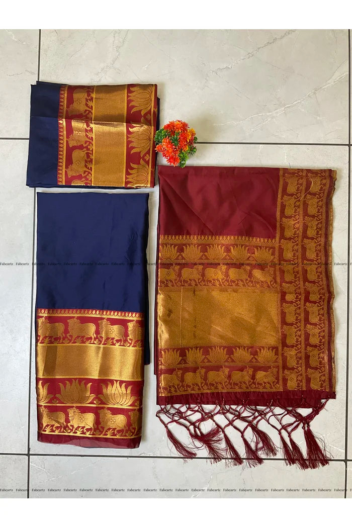 South Indian Festival Traditional Half Saree (LotusPattu)