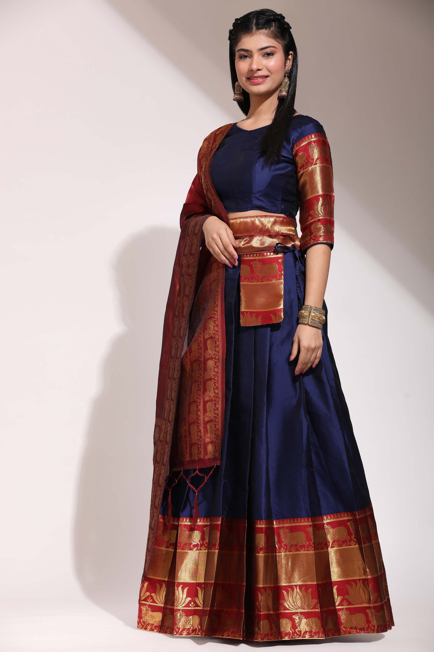 Captivating South Indian Festival Traditional Half Saree : Embrace Timeless Elegance! πβ¨
