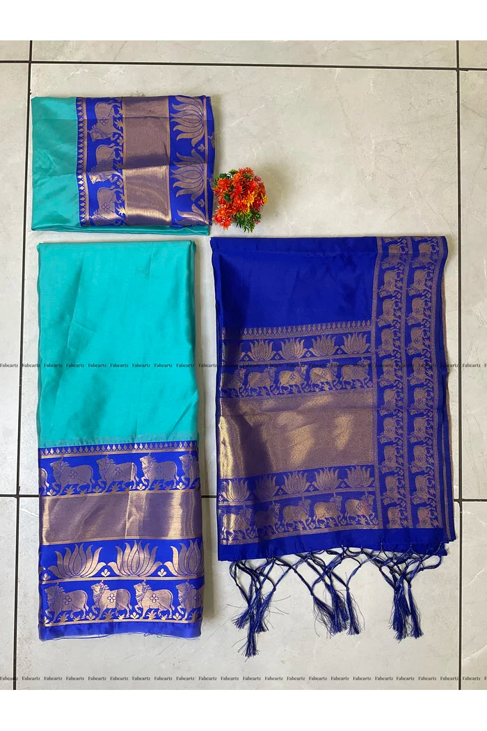 South Indian Festival Traditional Half Saree (Lotus)