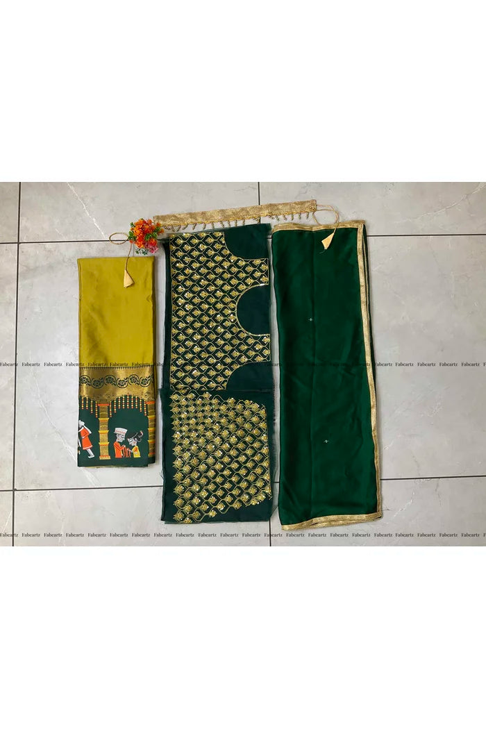 South Indian Festival Traditional Half Saree (WeddingPAttu)