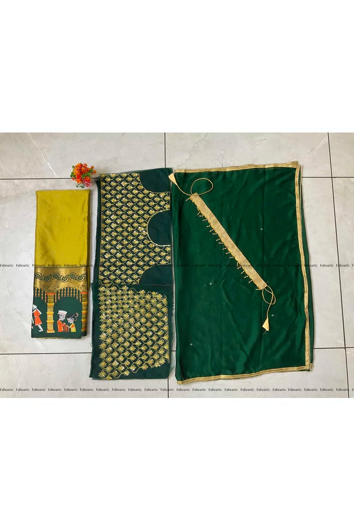 South Indian Festival Traditional Half Saree (WeddingPAttu)