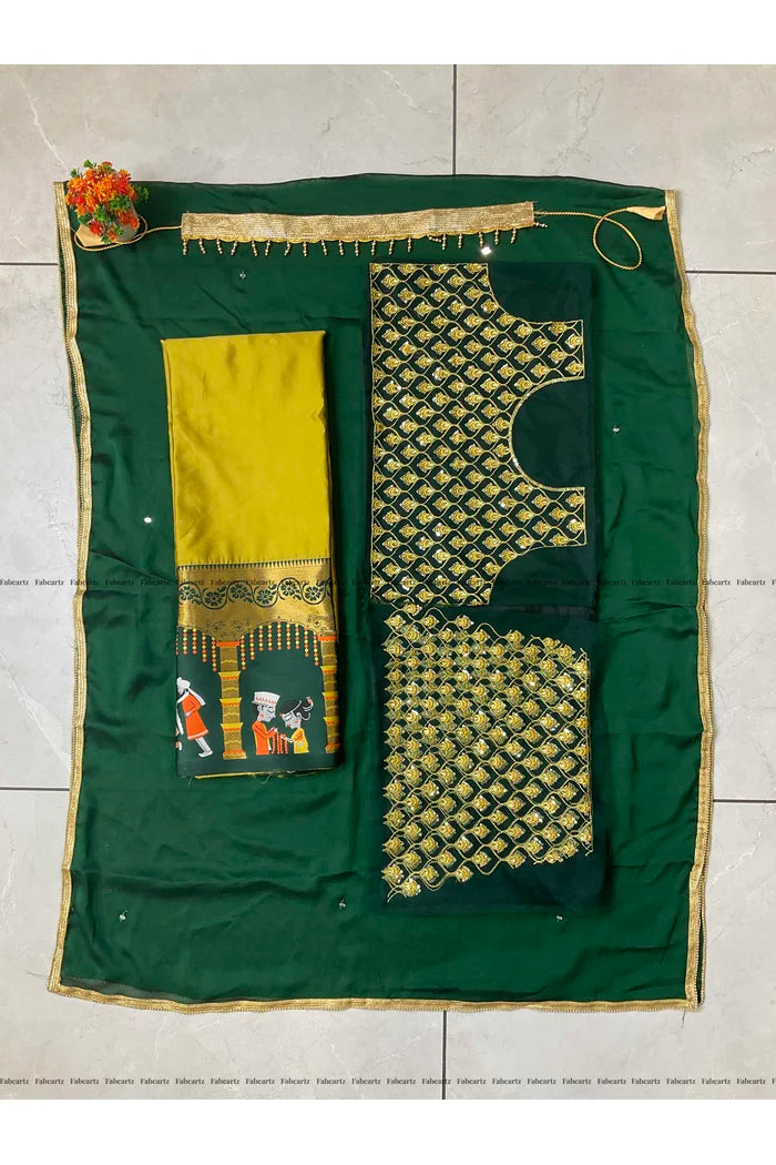South Indian Festival Traditional Half Saree (WeddingPAttu)