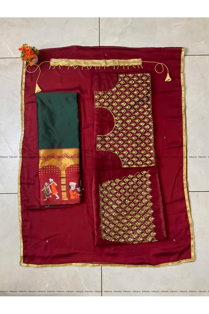 South Indian Festival Traditional Half Saree (WeddingPAttu)