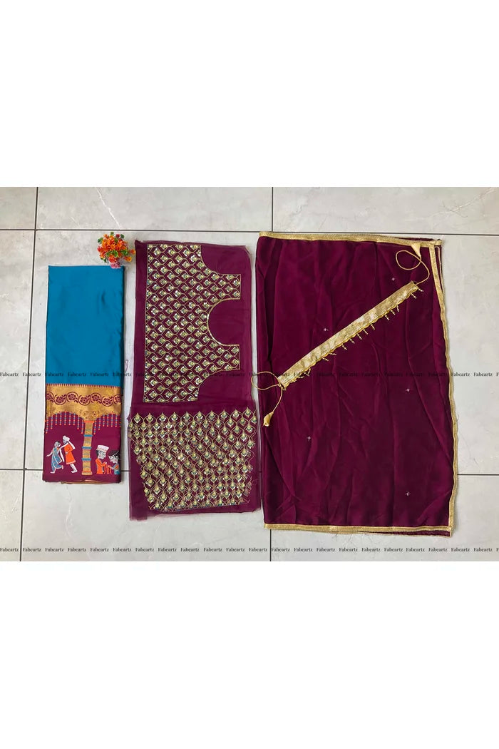 South Indian Festival Traditional Half Saree (WeddingPAttu)