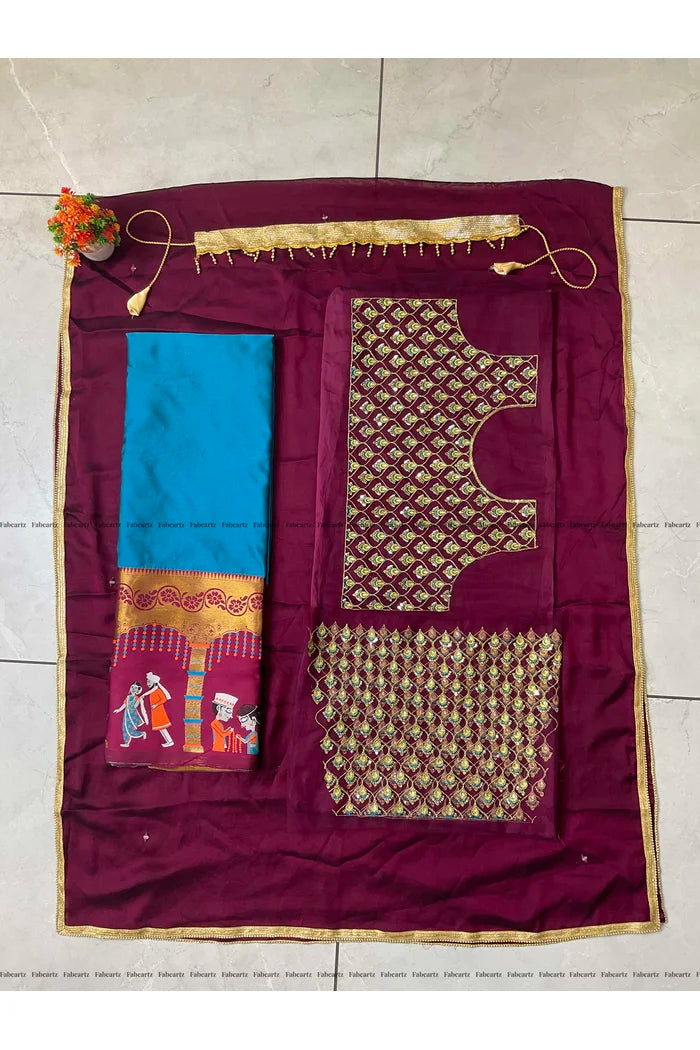 South Indian Festival Traditional Half Saree (WeddingPAttu)