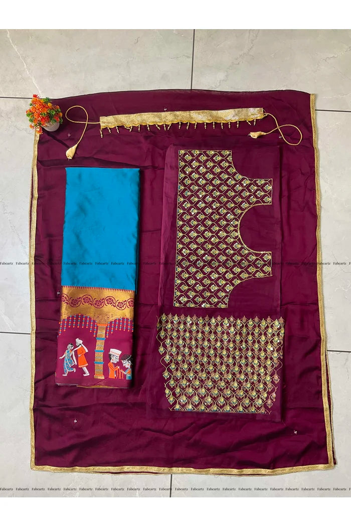 South Indian Festival Traditional Half Saree (WeddingPAttu)