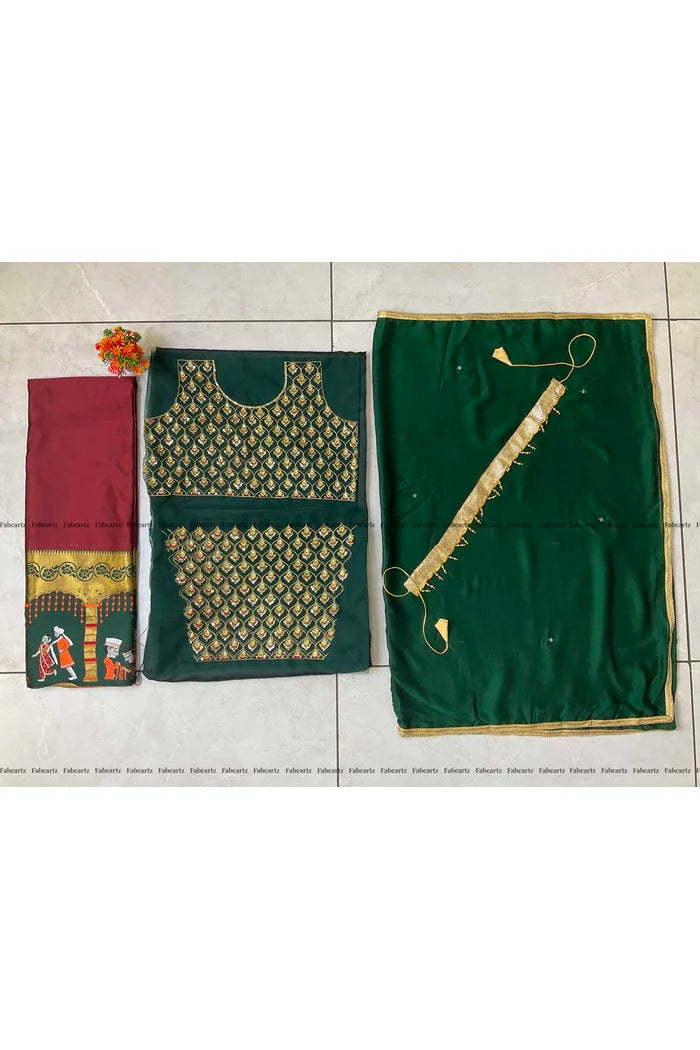 South Indian Festival Traditional Half Saree (WeddingPAttu)
