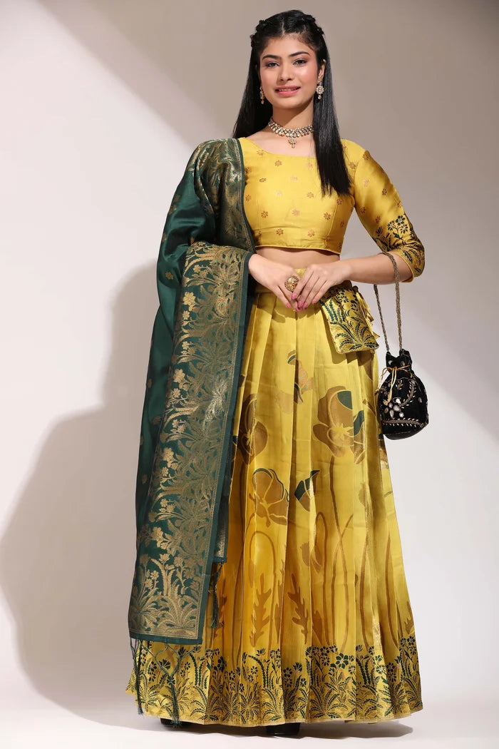 South Indian Festival Traditional Half Saree (EcoPattu)