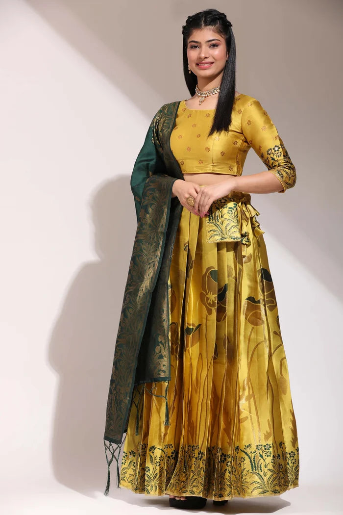 South Indian Festival Traditional Half Saree (EcoPattu)