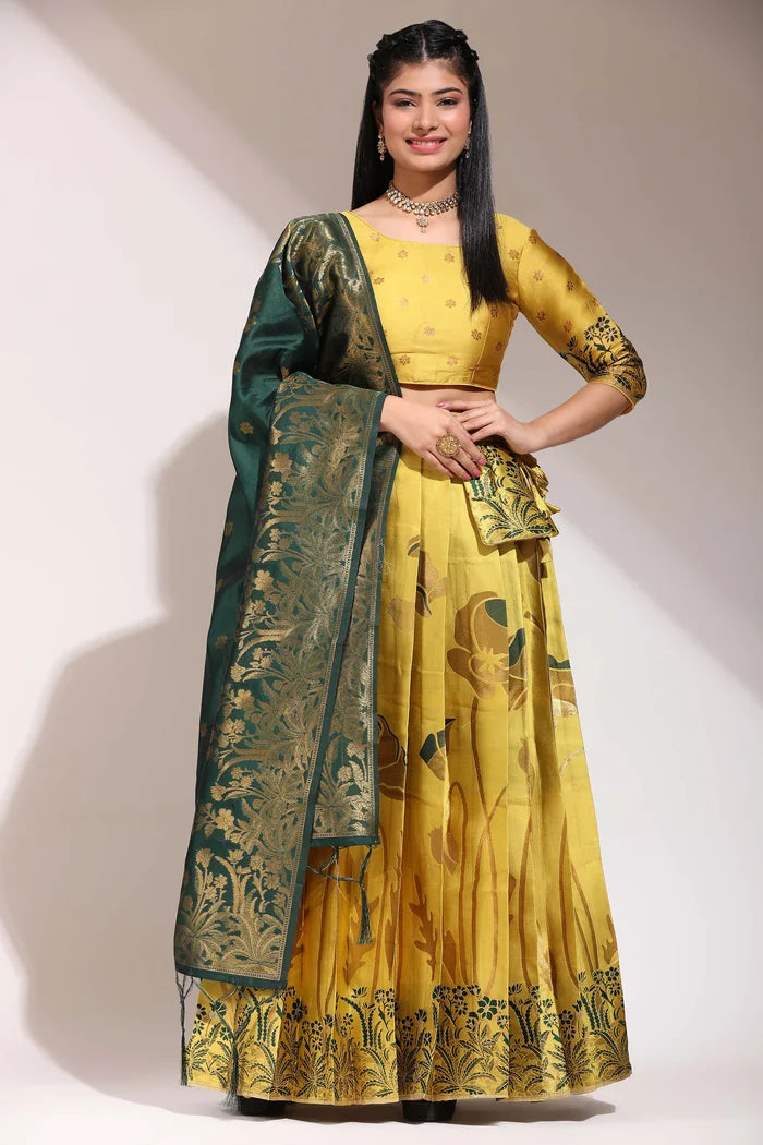 South Indian Festival Traditional Half Saree (EcoPattu)