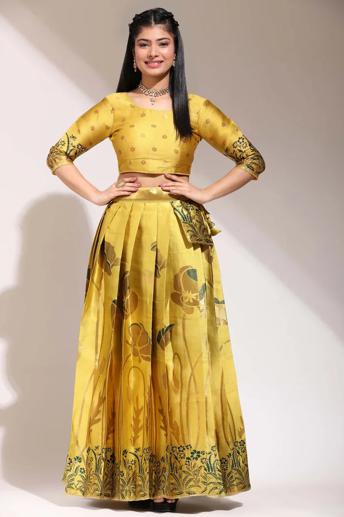 South Indian Festival Traditional Half Saree (EcoPattu)