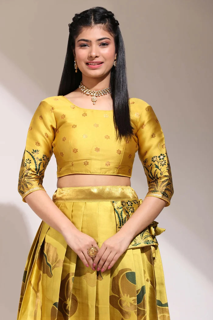 South Indian Festival Traditional Half Saree (EcoPattu)