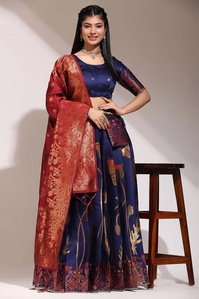 South Indian Festival Traditional Half Saree (EcoPattu)