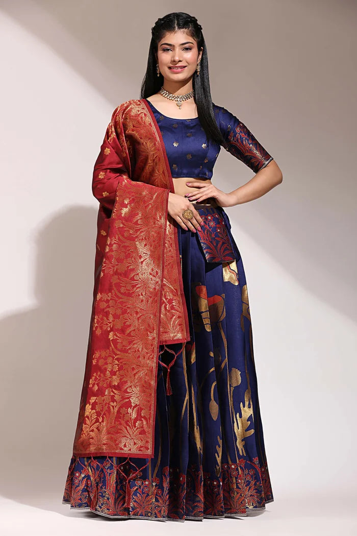 South Indian Festival Traditional Half Saree (EcoPattu)