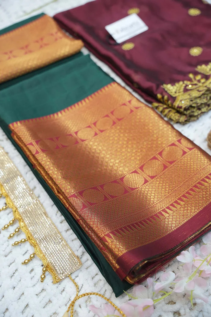 South Indian Festival Traditional Half Saree (Saraswati)
