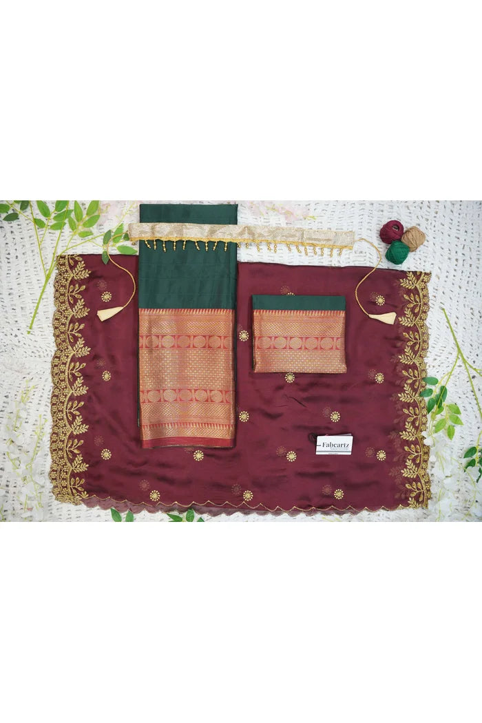 దక్షిణ భారత పండుగ సాంప్రదాయ హాఫ్ చీర(పటోలా)