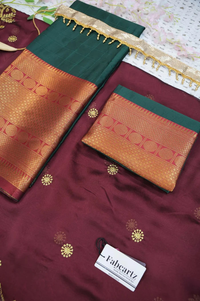 దక్షిణ భారత పండుగ సాంప్రదాయ హాఫ్ చీర(పటోలా)