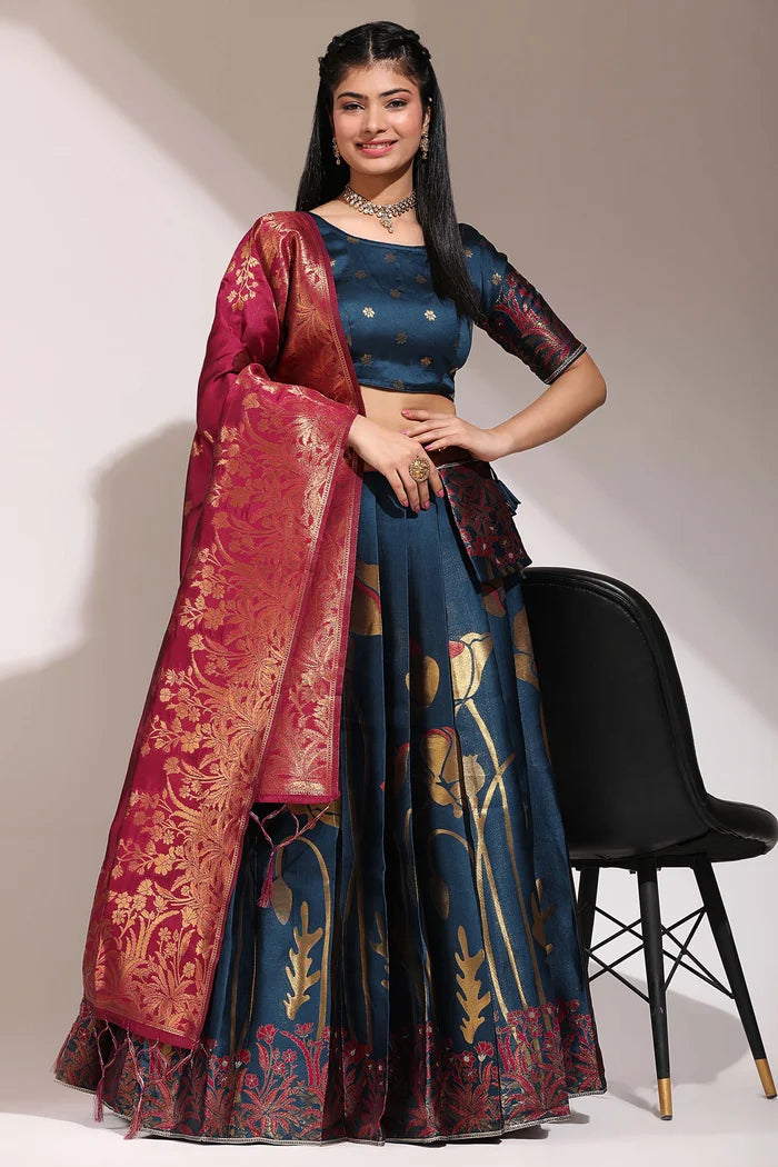 South Indian Festival Traditional Half Saree (EcoPattu)