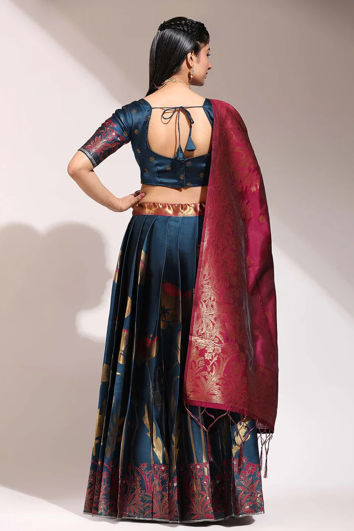 South Indian Festival Traditional Half Saree (EcoPattu)