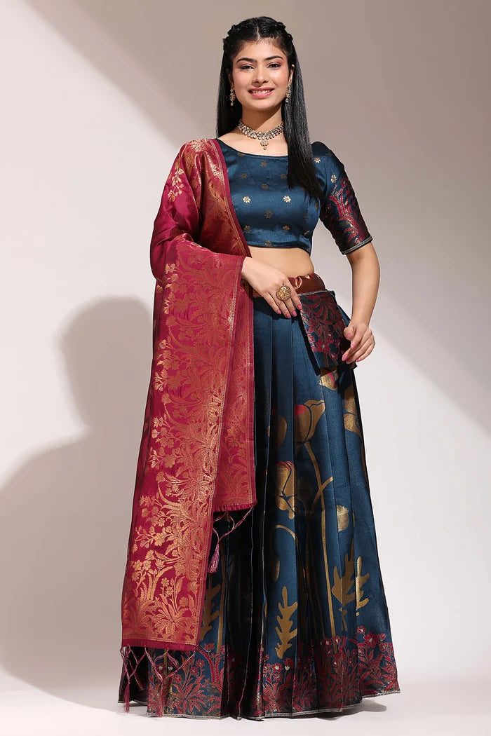 South Indian Festival Traditional Half Saree (EcoPattu)