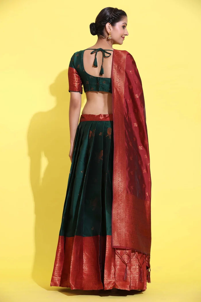 South Indian Festival Traditional Half Saree (LichiSparrow)