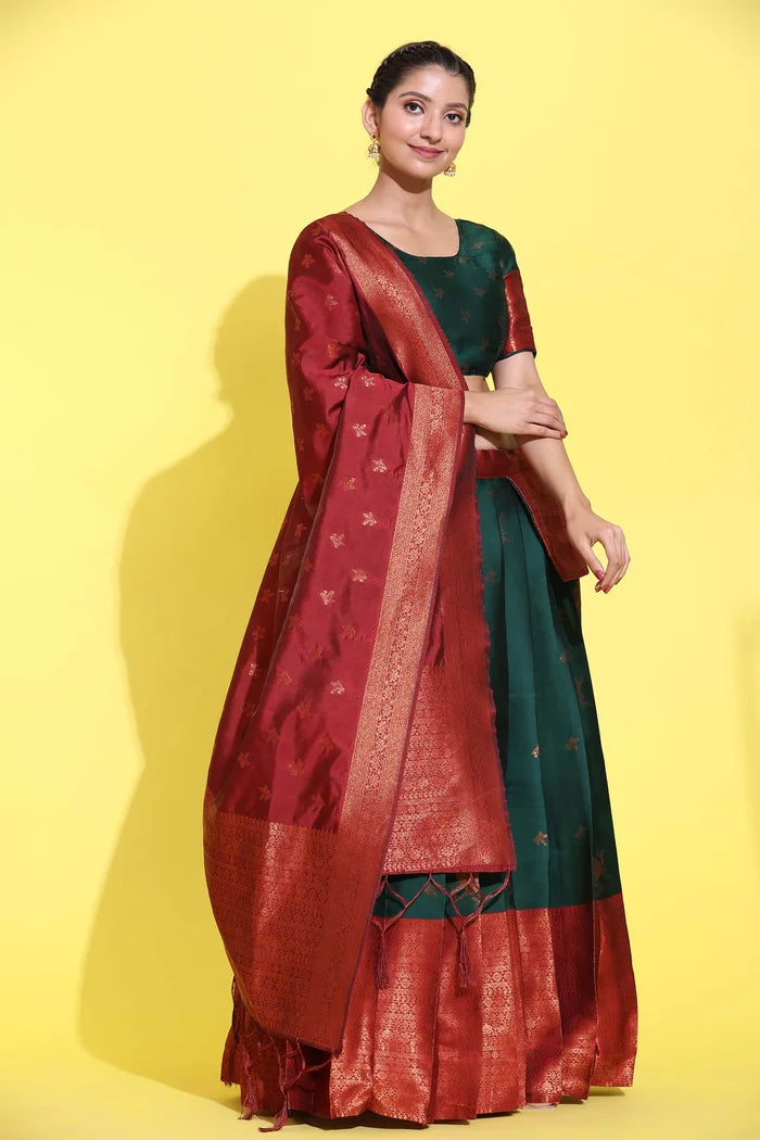 South Indian Festival Traditional Half Saree (LichiSparrow)