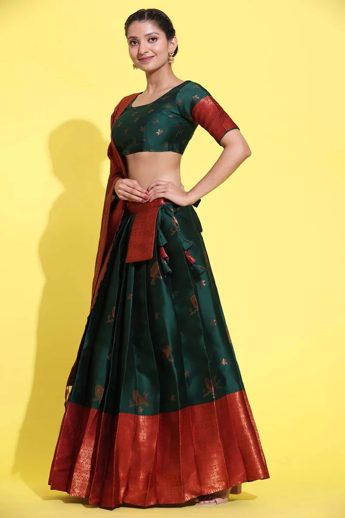 South Indian Festival Traditional Half Saree (LichiSparrow)