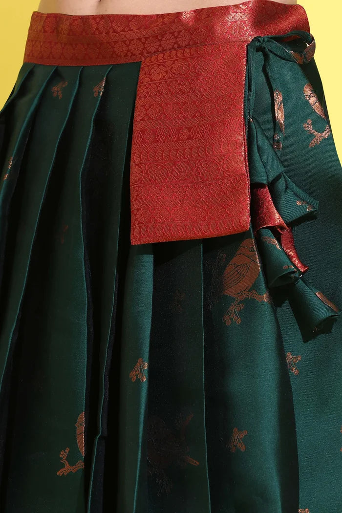 South Indian Festival Traditional Half Saree (LichiSparrow)