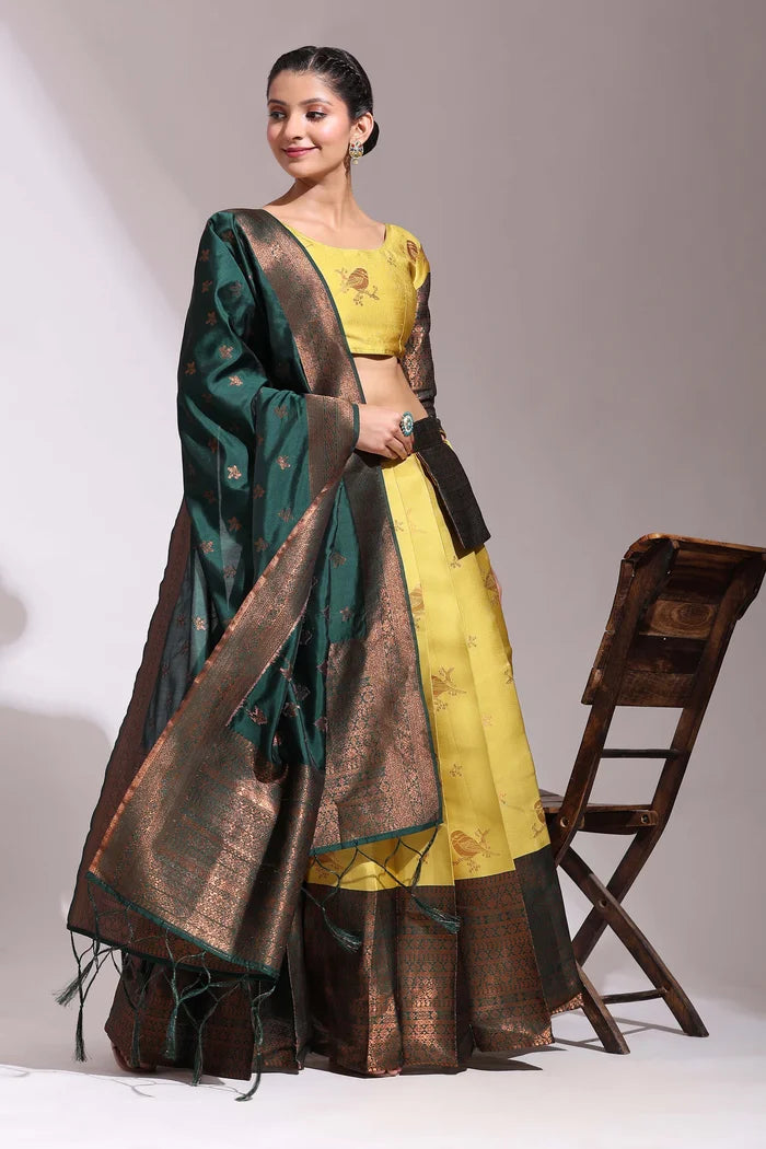 South Indian Festival Traditional Half Saree (LichiSparrow)