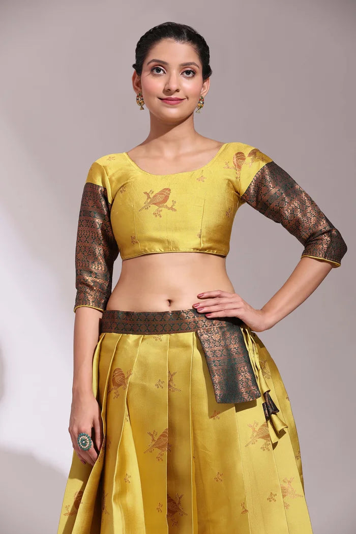 South Indian Festival Traditional Half Saree (LichiSparrow)