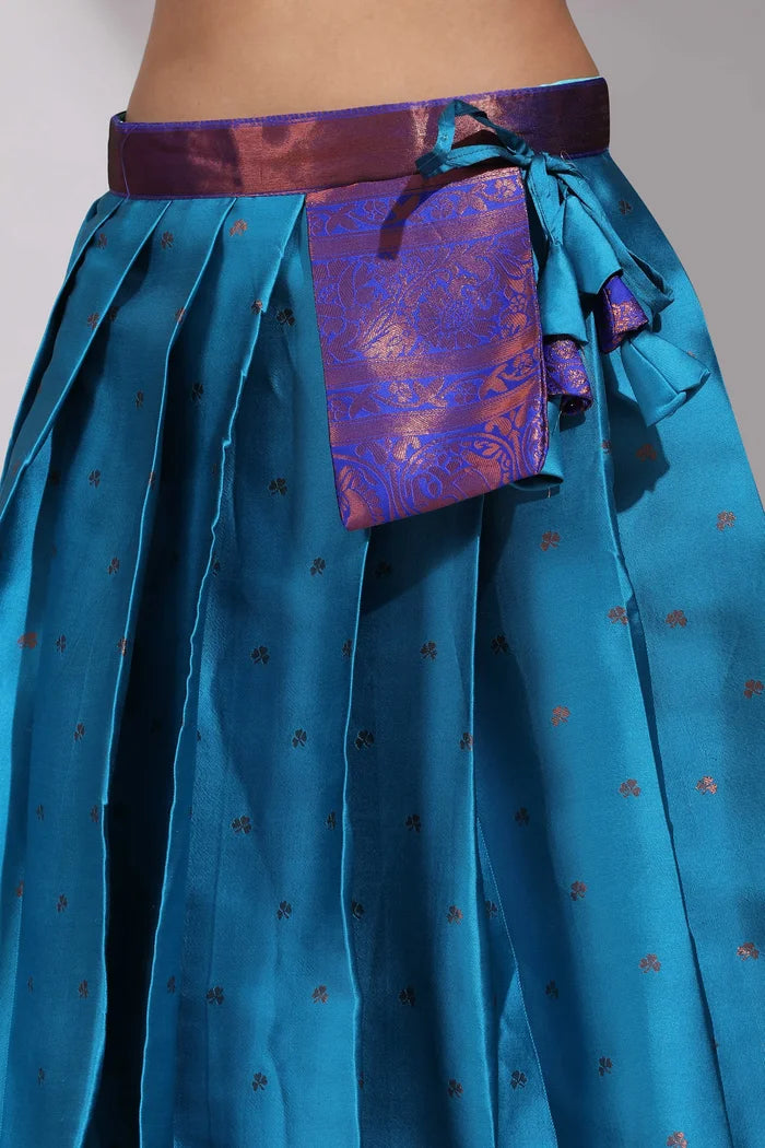 South Indian Festival Traditional Half Saree (CloverPattu)