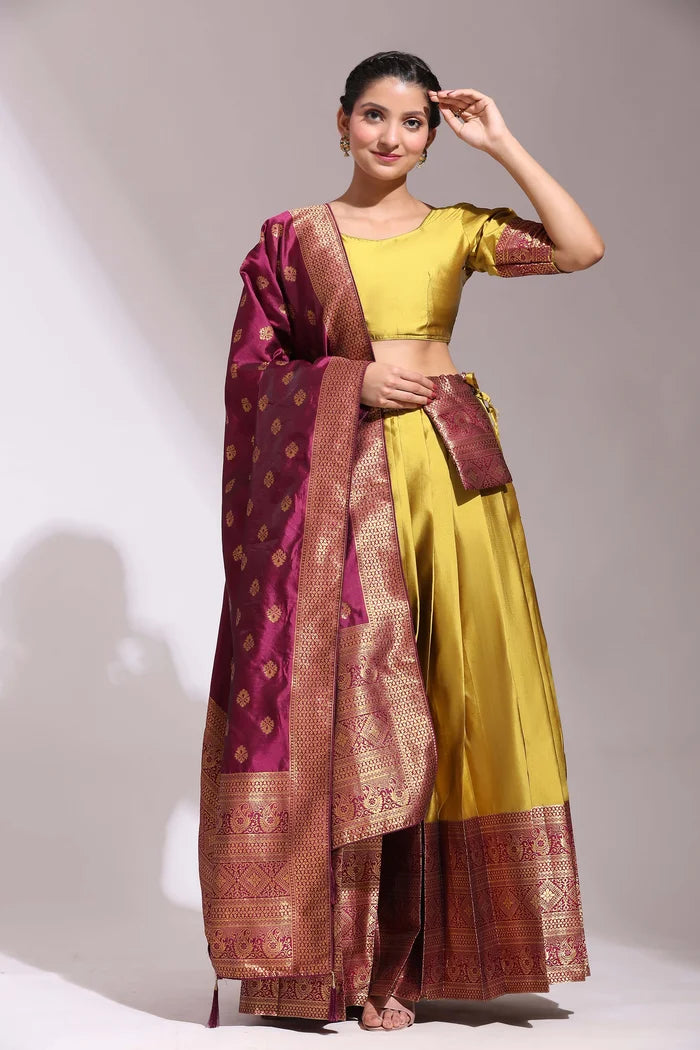 South Indian Festival Traditional Half Saree (Aaradhya)