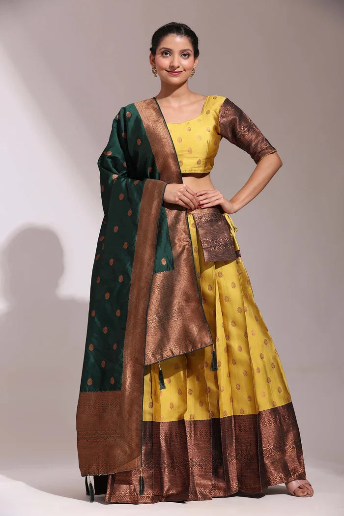 South Indian Festival Traditional Half Saree (Kantara)