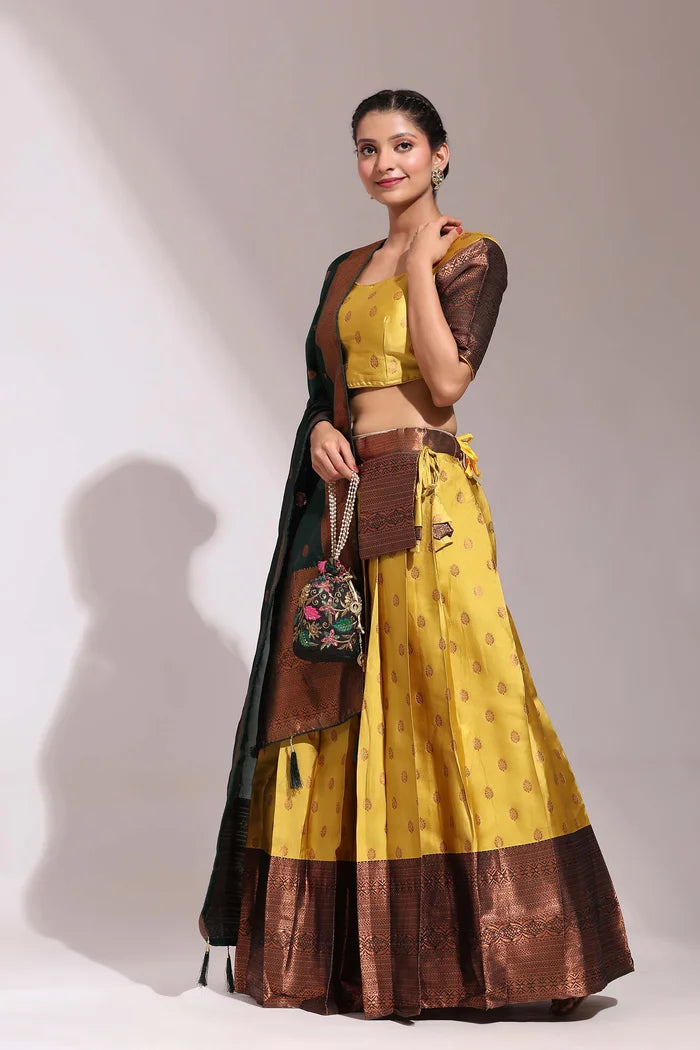 South Indian Festival Traditional Half Saree (Kantara)