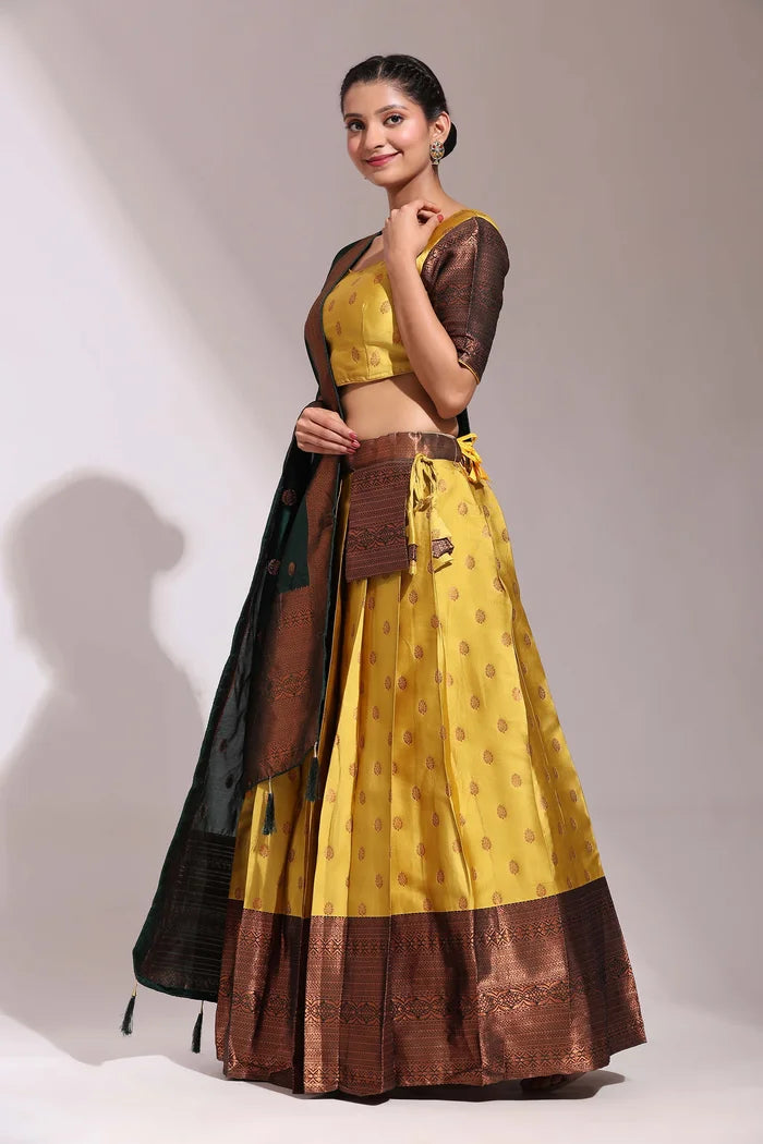 South Indian Festival Traditional Half Saree (Kantara)