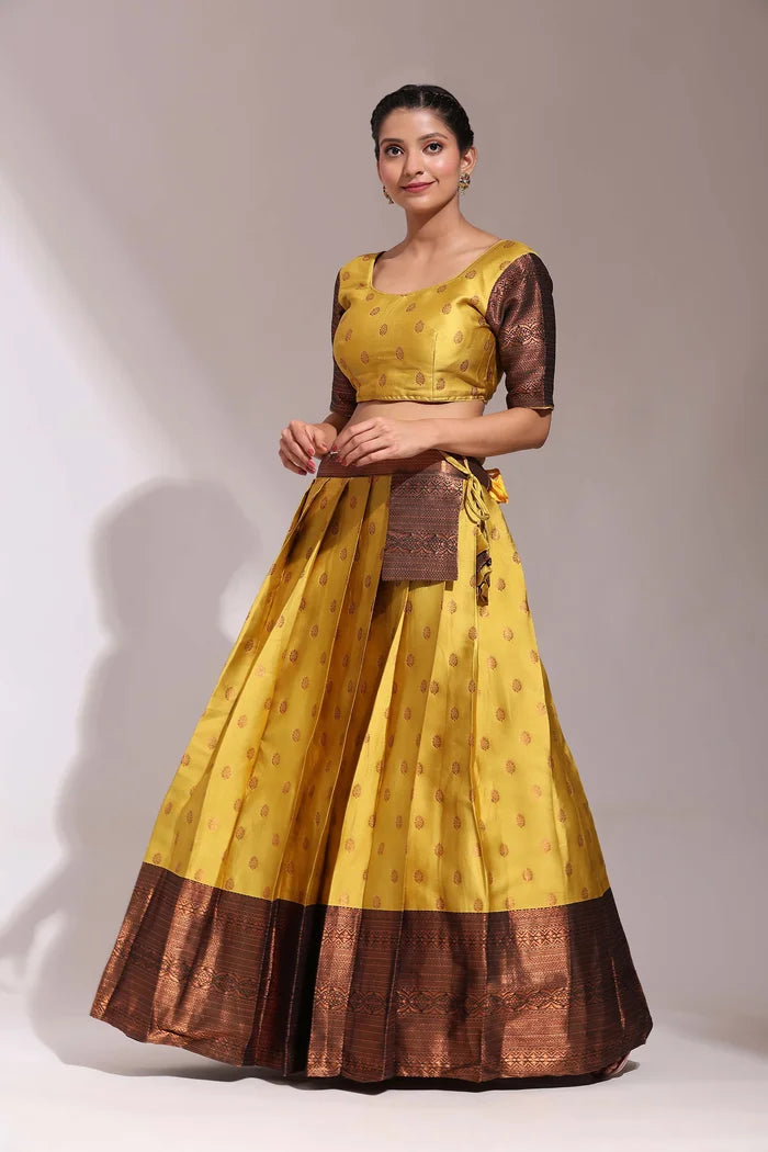 South Indian Festival Traditional Half Saree (Kantara)