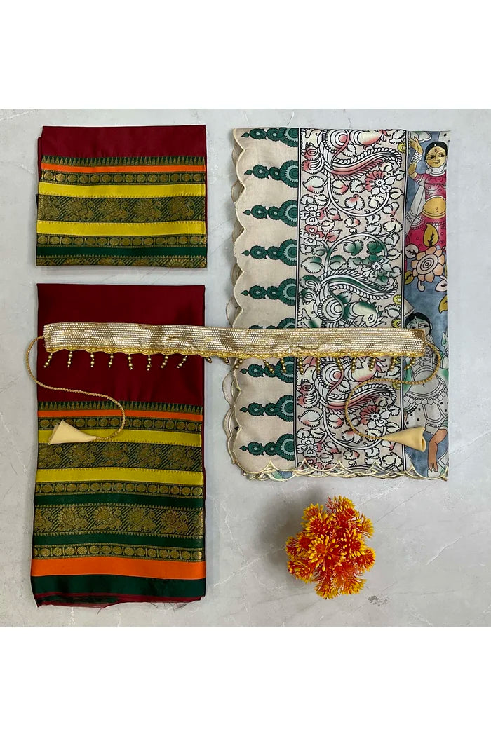 South Indian Festival Traditional Half Saree (Jugnoo)