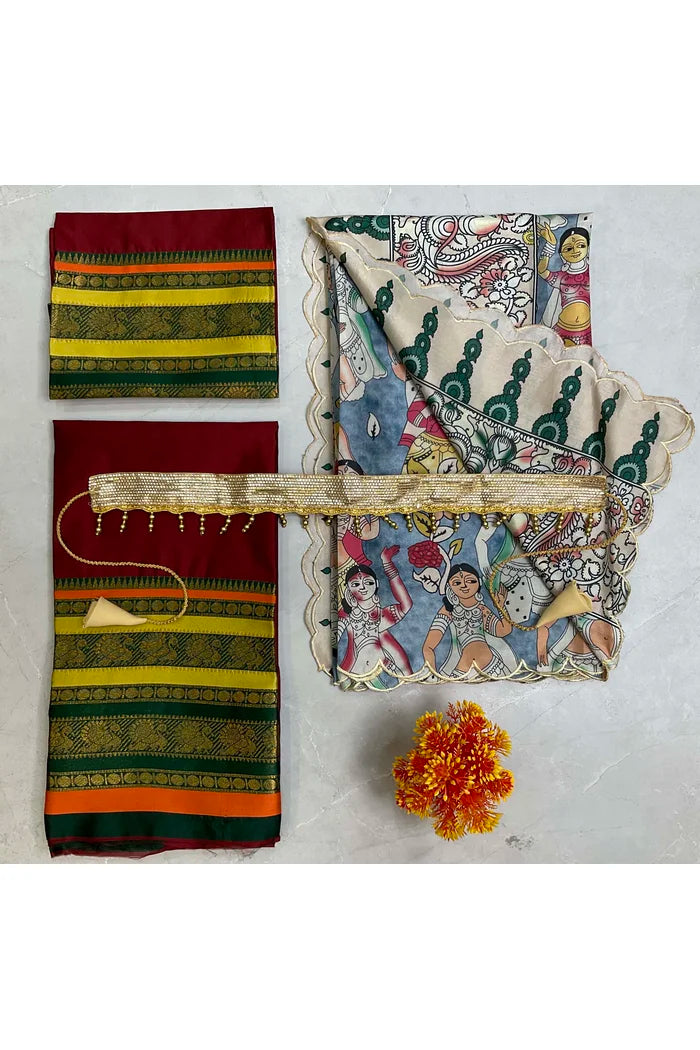 South Indian Festival Traditional Half Saree (Jugnoo)