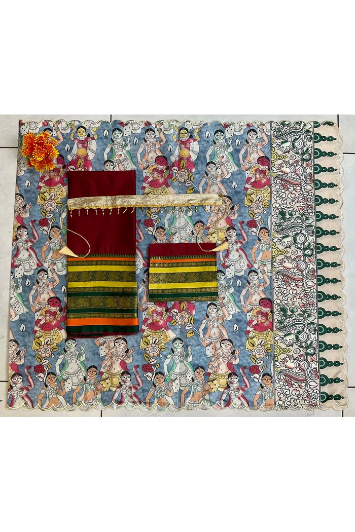 South Indian Festival Traditional Half Saree (Jugnoo)