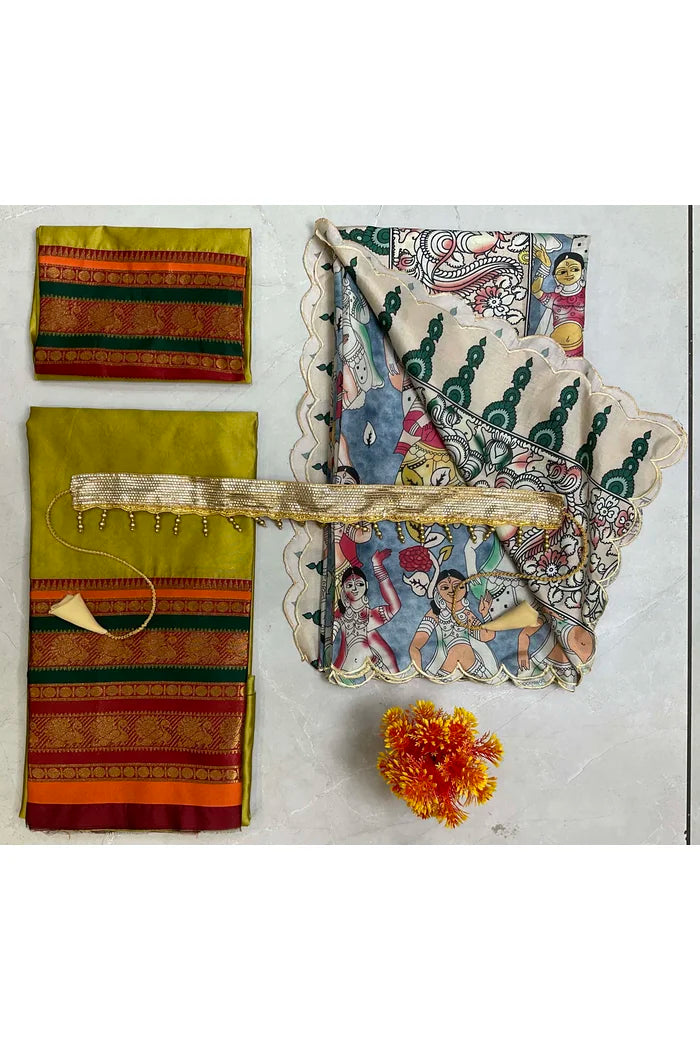 South Indian Festival Traditional Half Saree (Jugnoo)