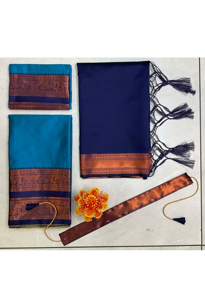 South Indian Festival Traditional Half Saree (YenuguPAttu)