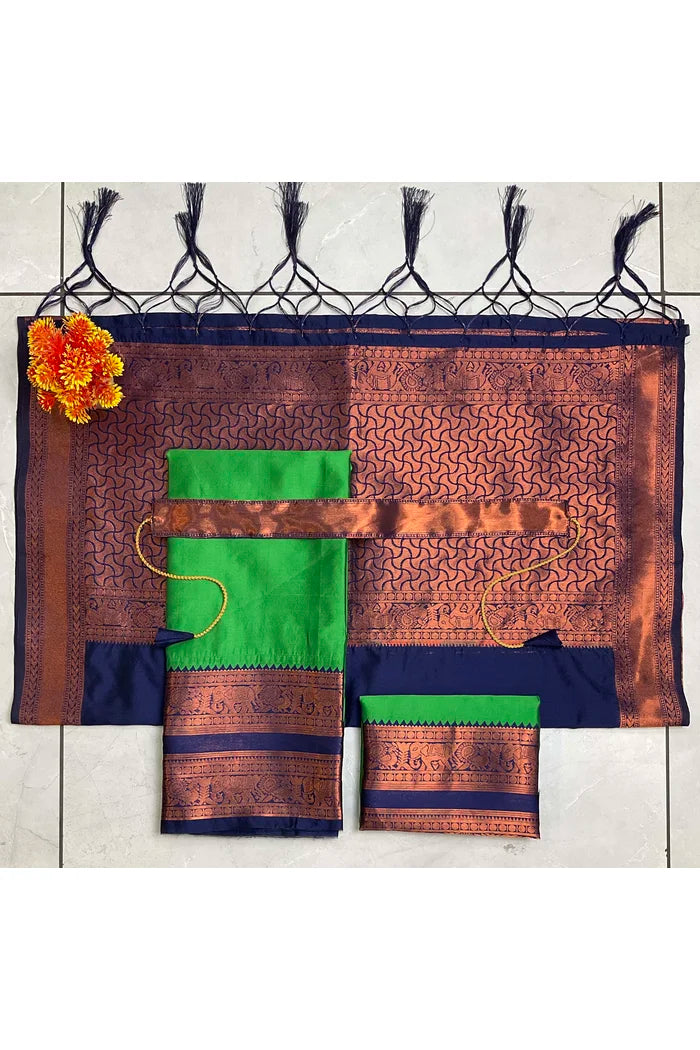 South Indian Festival Traditional Half Saree (YenuguPAttu)