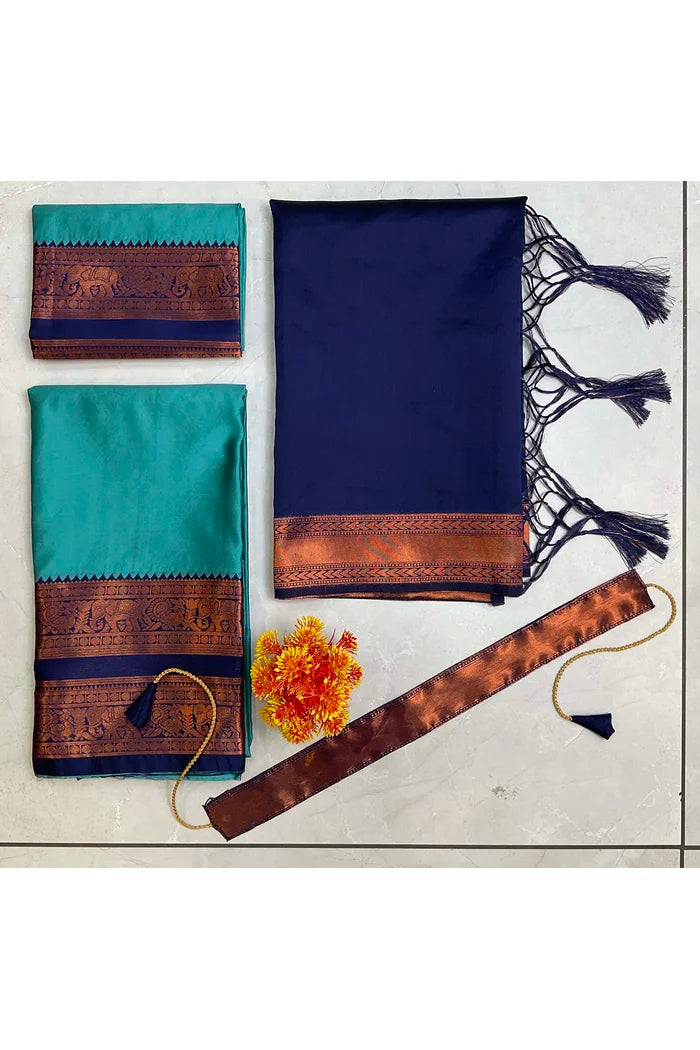 South Indian Festival Traditional Half Saree (YenuguPAttu)