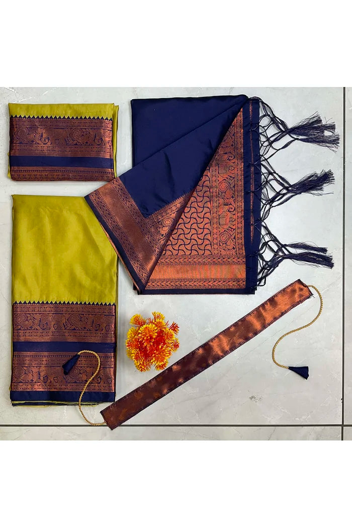 South Indian Festival Traditional Half Saree (YenuguPAttu)