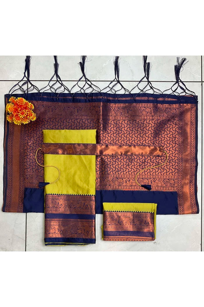 South Indian Festival Traditional Half Saree (YenuguPAttu)