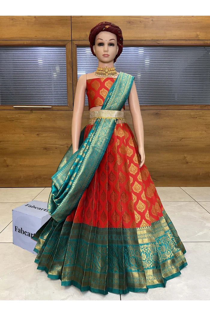 New Kids Traditional South Indian Half Saree (AkkuPAttuKids