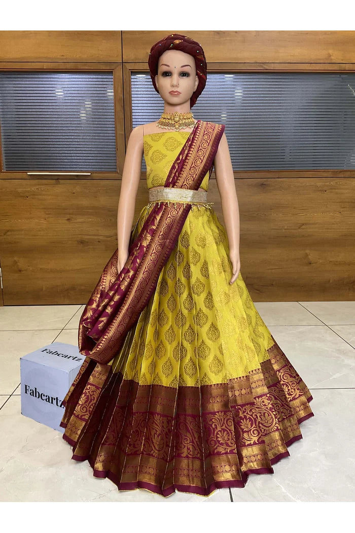 New Kids Traditional South Indian Half Saree (AkkuPAttuKids)