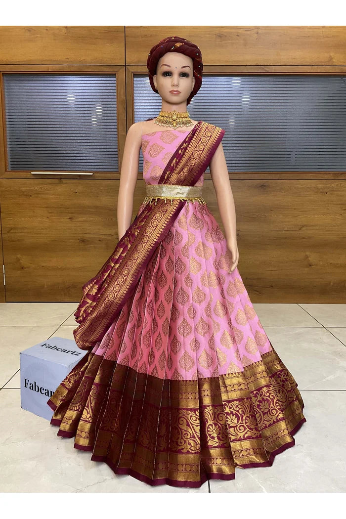 New Kids Traditional South Indian Half Saree (AkkuPAttuKids)