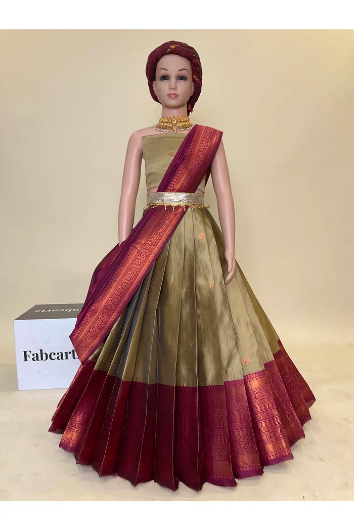 New Kids Traditional South Indian Half Saree (LavanyaKids)