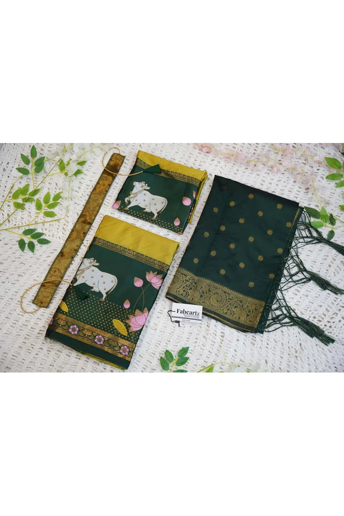 South Indian Festival Traditional Half Saree (KaamDhenu)